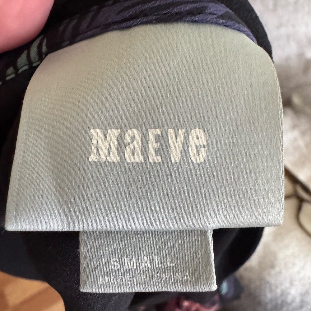 Maeve Black Midi Dress with Blush and Teal Floral Print - Picture 3 of 4